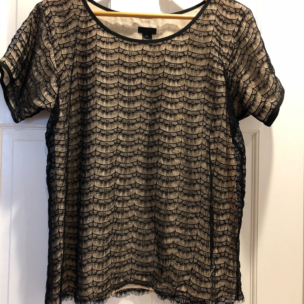 Lace jcrew top!